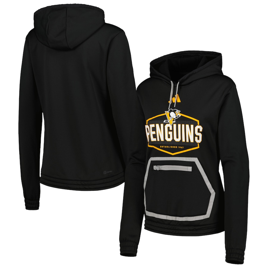 

Пуловер с капюшоном adidas Pittsburgh Penguins, черный