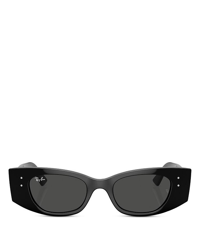 

Прямоугольные солнцезащитные очки Ray-Ban Kat, 49 мм, черный