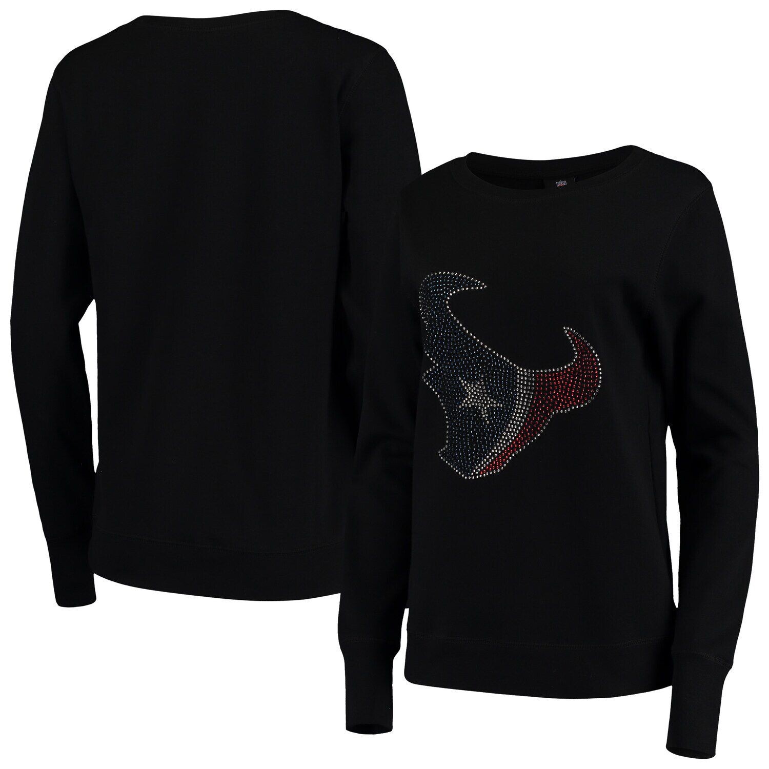 

Женский флисовый пуловер Cuce Black Houston Texans Halfback Толстовка