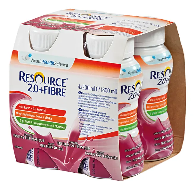 

Лечебное питание Resource 2.0 Fibre Smak Owoce Leśne, 4 op.