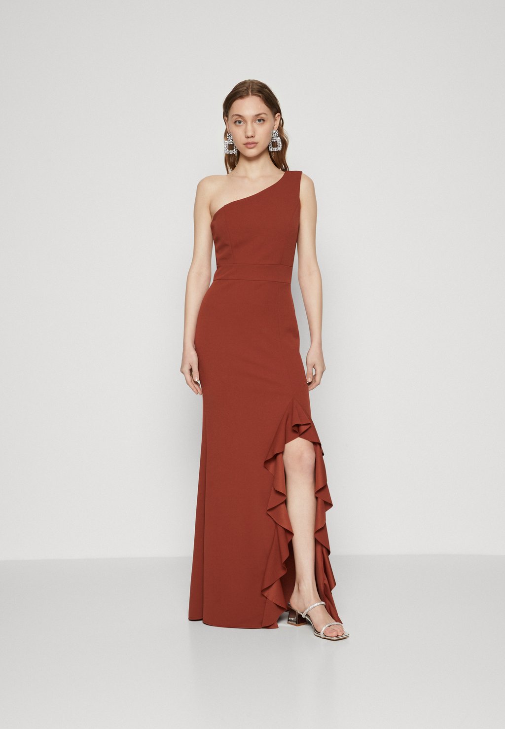 

Бальное платье MILLY ONE SHOULDER RUFFLE WAL G., цвет burnt orange