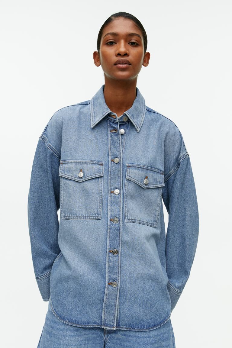 

Джинсовая блузка H&M, синий