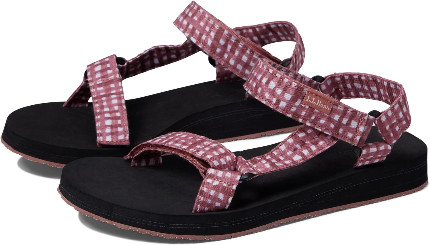 

Сандалии на плоской подошве Maine Isle 4 Point Sandal Print L.L.Bean, цвет Mineral Red Gingham