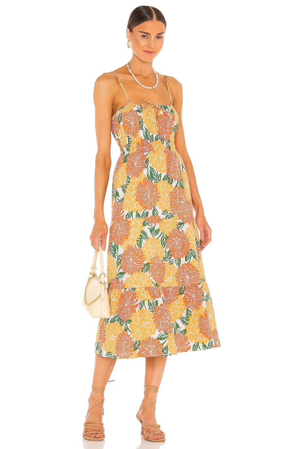 

Платье миди FAITHFULL THE BRAND Shaloom, цвет Mariposa Floral Print