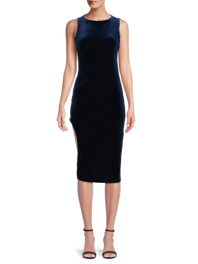 Бархатное облегающее платье Kareem Black Halo, цвет Deep Wave цена и фото