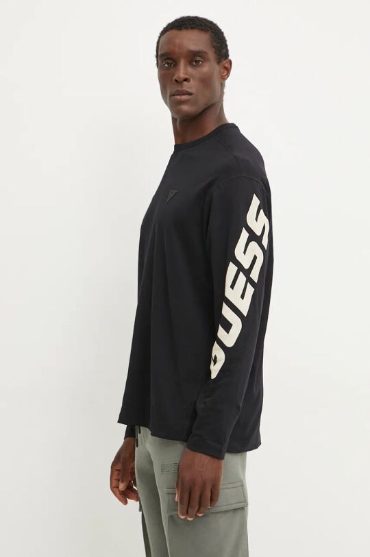 

Лонгслив Guess, черный