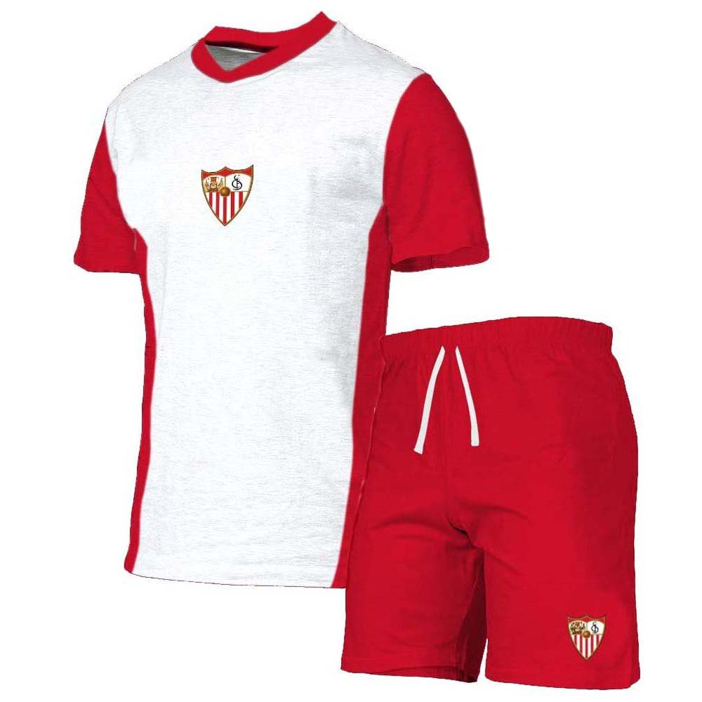 Пижама с коротким рукавом Sevilla Fc Crest Junior, белый пижама с коротким рукавом granada cf junior красный