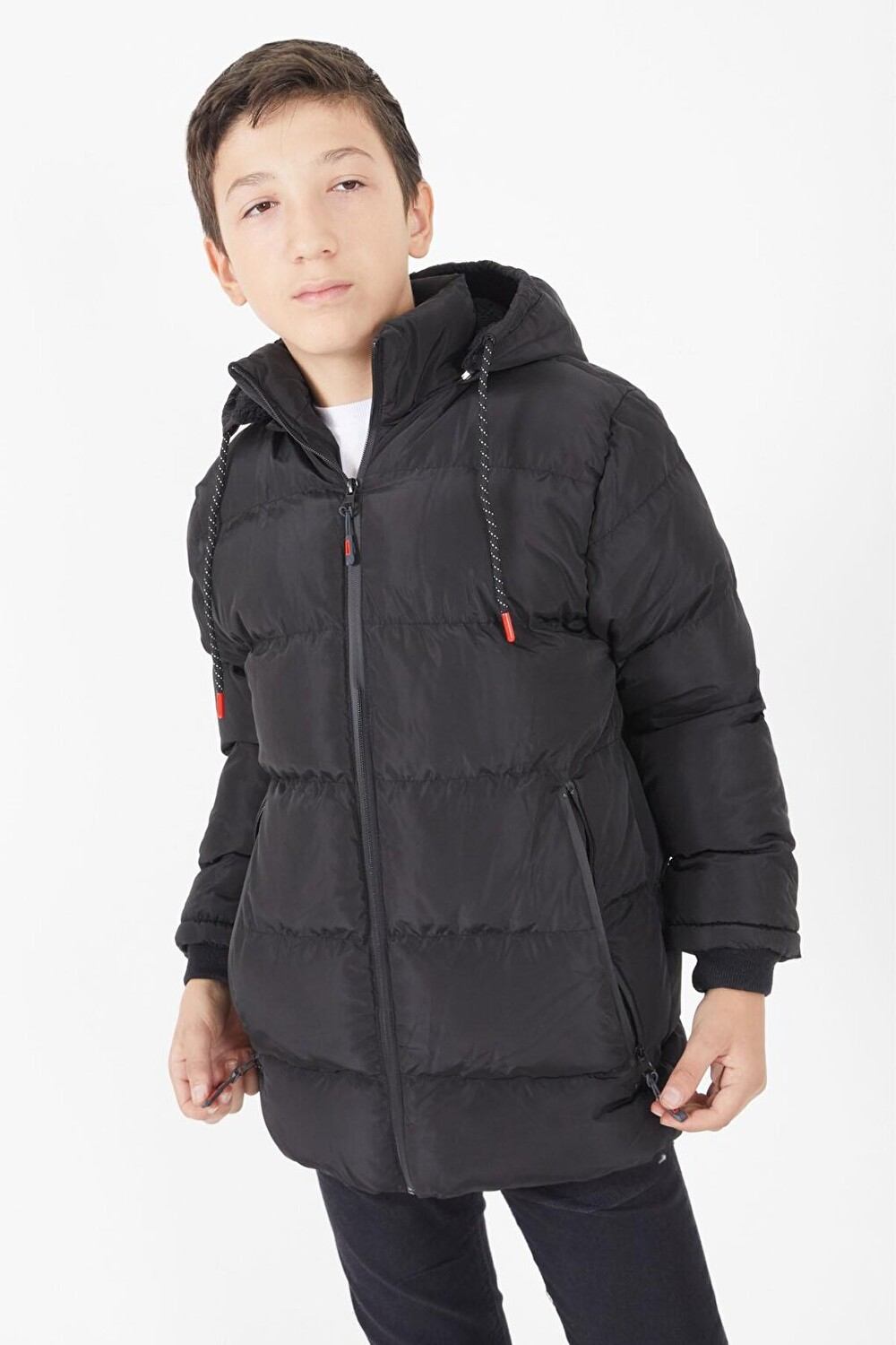 

Куртка-пуховик для мальчика Plain Pattern Black 15673 Bilen Kids