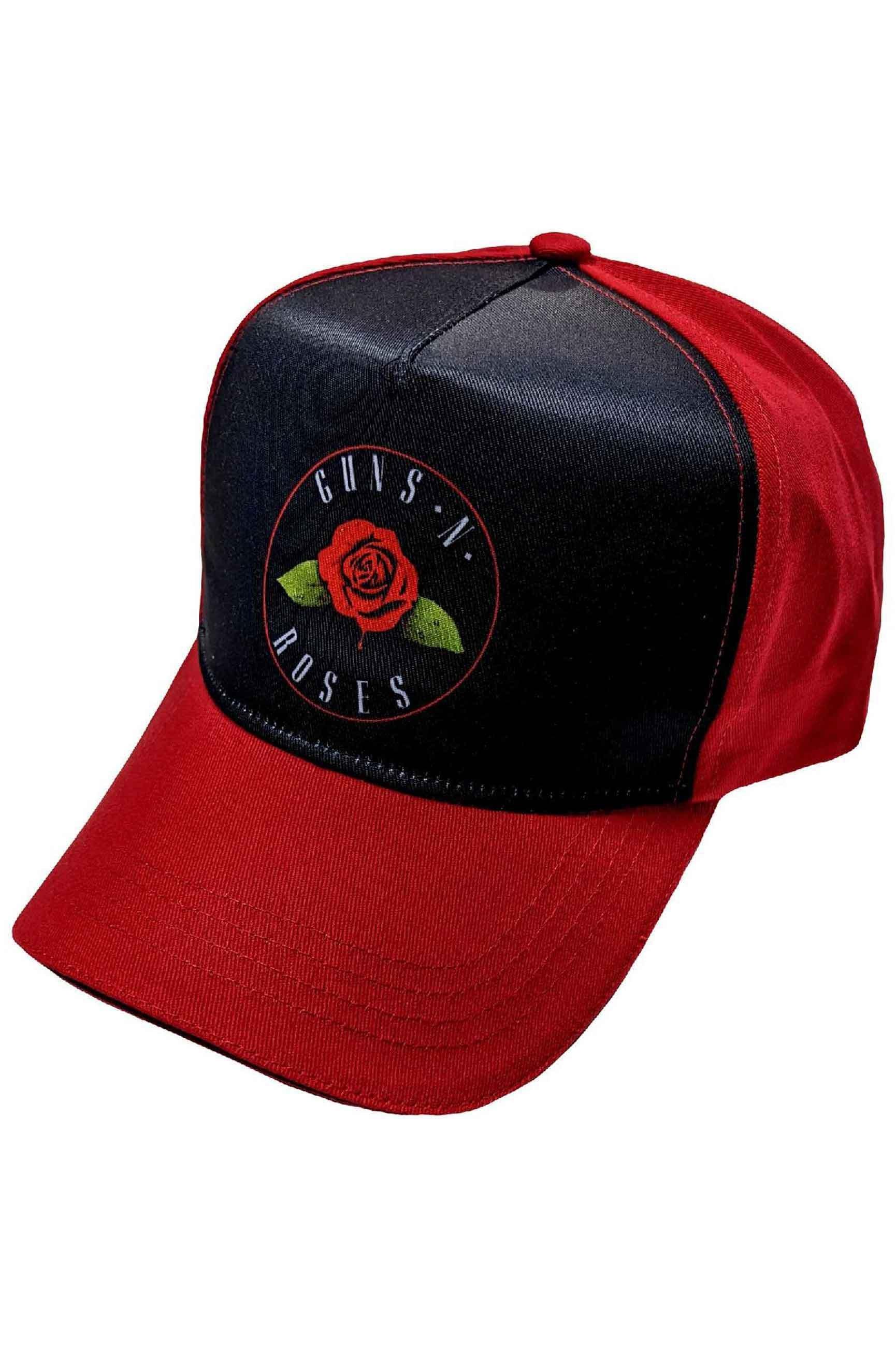Бейсбольная кепка с логотипом Rose Band Guns N Roses, красный бейсболка bubble красная с белым