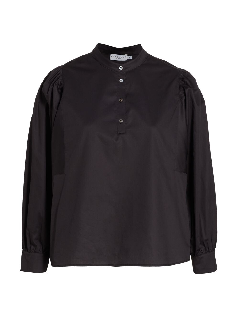 

Поплиновая блузка с воротником Barbera Harshman, Plus Size, черный