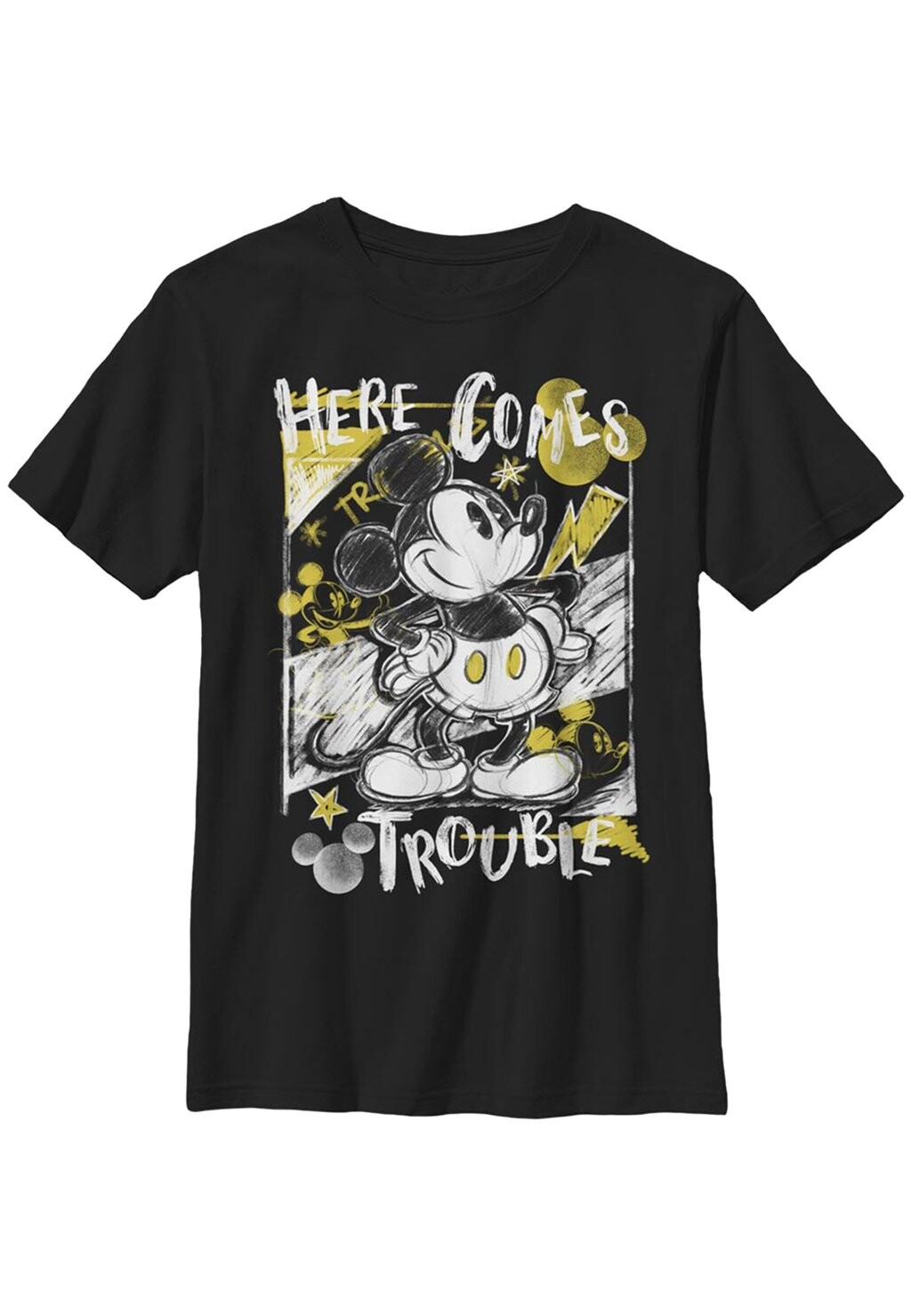 

Футболка с принтом Mickey Classic Trouble Comes Disney, черный