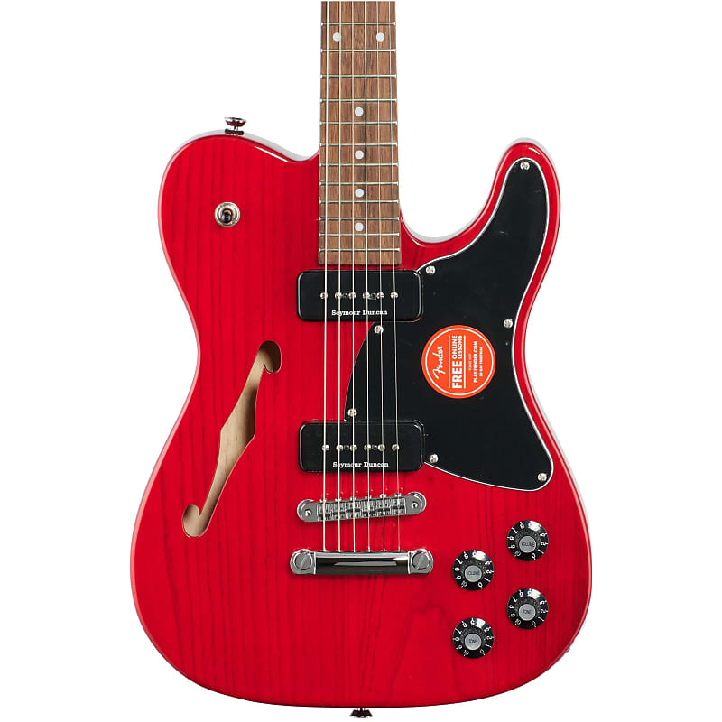 Электрогитара Fender Jim Adkins JA90 Telecaster Thinline, with Laurel Fingerboard, Crimson Transparent ja