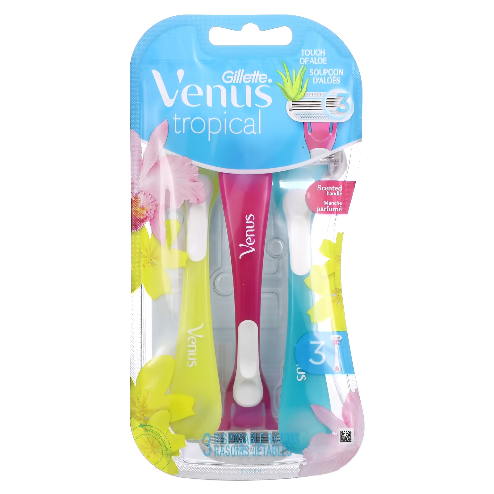 Одноразовые бритвы Gillette Venus Tropical 3 gillette venus 3 одноразовые станки для женщин 3 шт