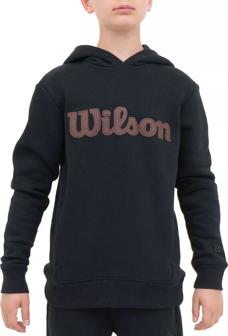 

Детская флисовая худи Wilson с футбольным логотипом, черный