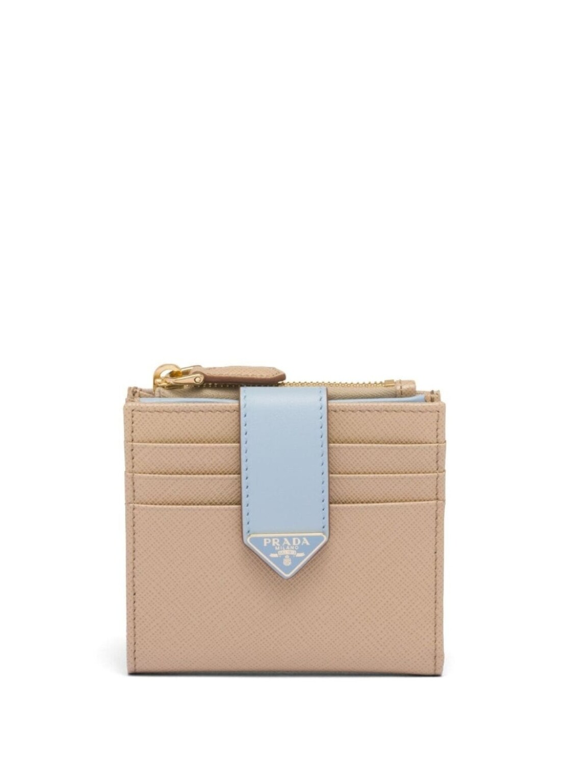 

Prada кошелек из сафьяновой кожи с логотипом, нейтральный цвет