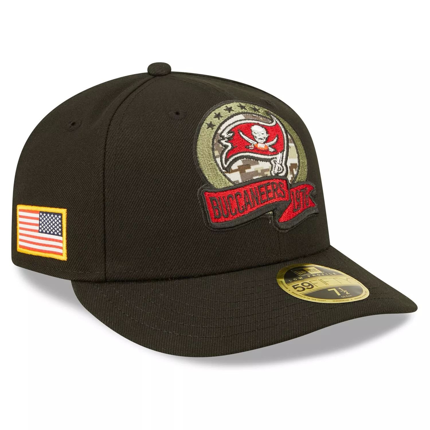 

Мужская кепка New Era Black Tampa Bay Buccaneers 2022 Salute To Service Low Profile 59FIFTY