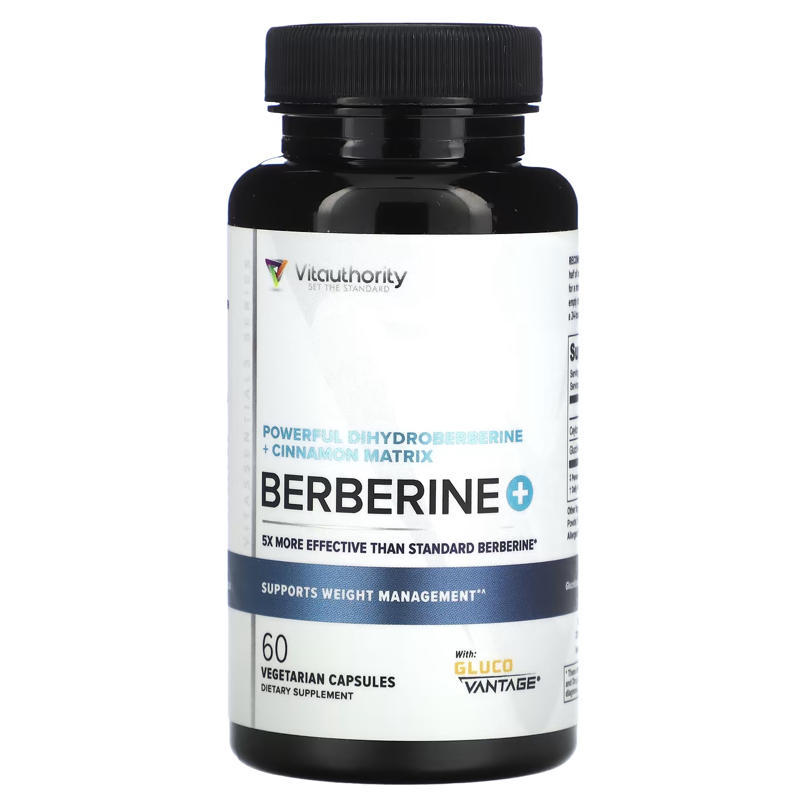 Берберин+ Vitauthority, 60 вегетарианских капсул пищевая добавка vitauthority multi collagen burn без вкуса 162 4г
