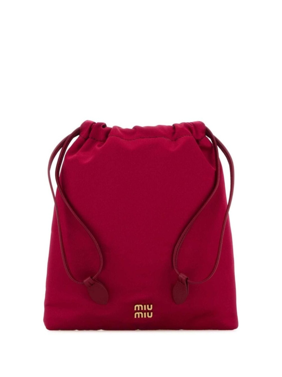 

Miu Miu атласный мешочек с логотипом, розовый