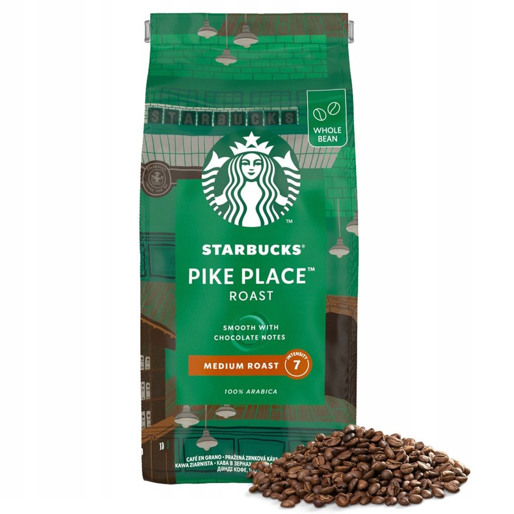 

STARBUCKS Pike Place Roast, Средняя обжарка, кофе в зернах 3x450 г sarcia.eu