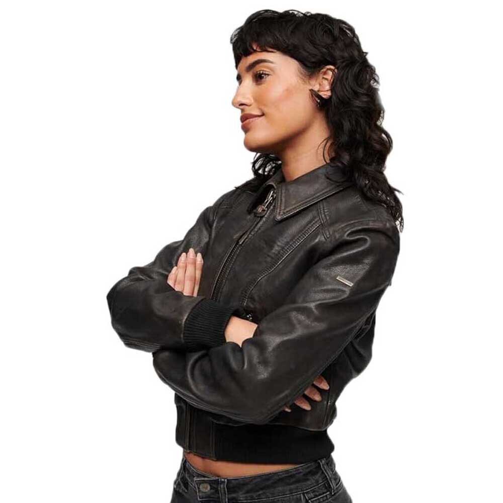 

Куртка Superdry 70´S Leather Leather, черный