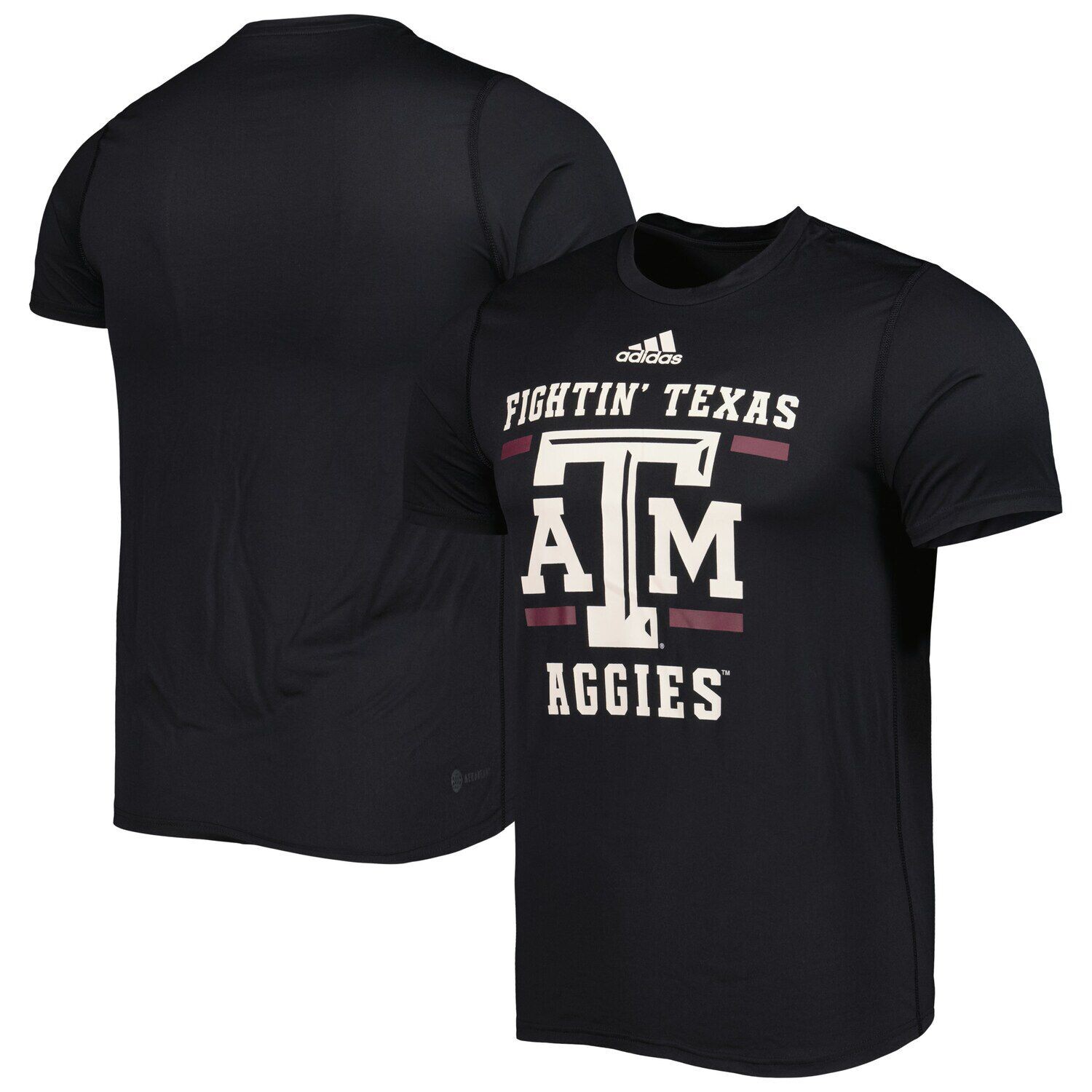 

Мужская черная футболка Texas A&M Aggies Alternate Uniform AEROREADY adidas, Черный