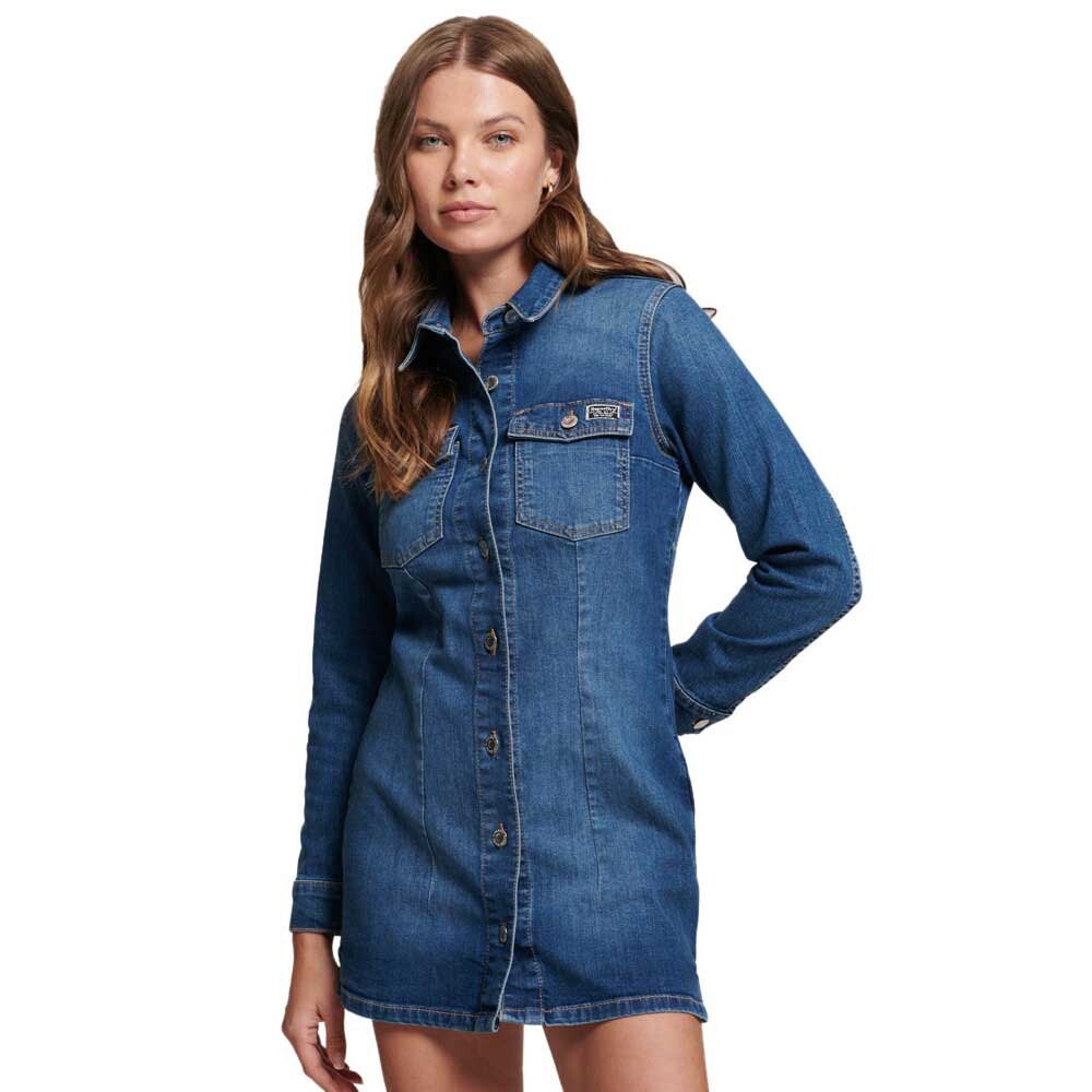

Платье Superdry Vintage Fitted Denim, синий