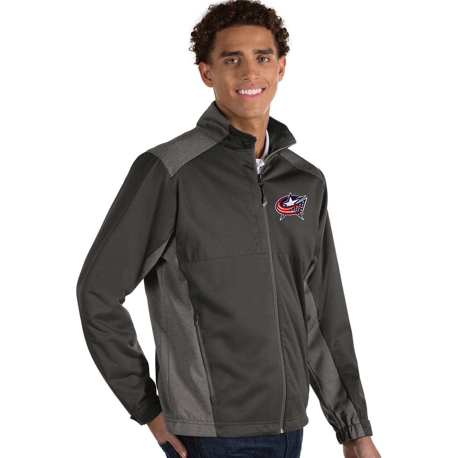 

Мужская куртка на молнии Antigua Revolve Columbus Blue Jackets