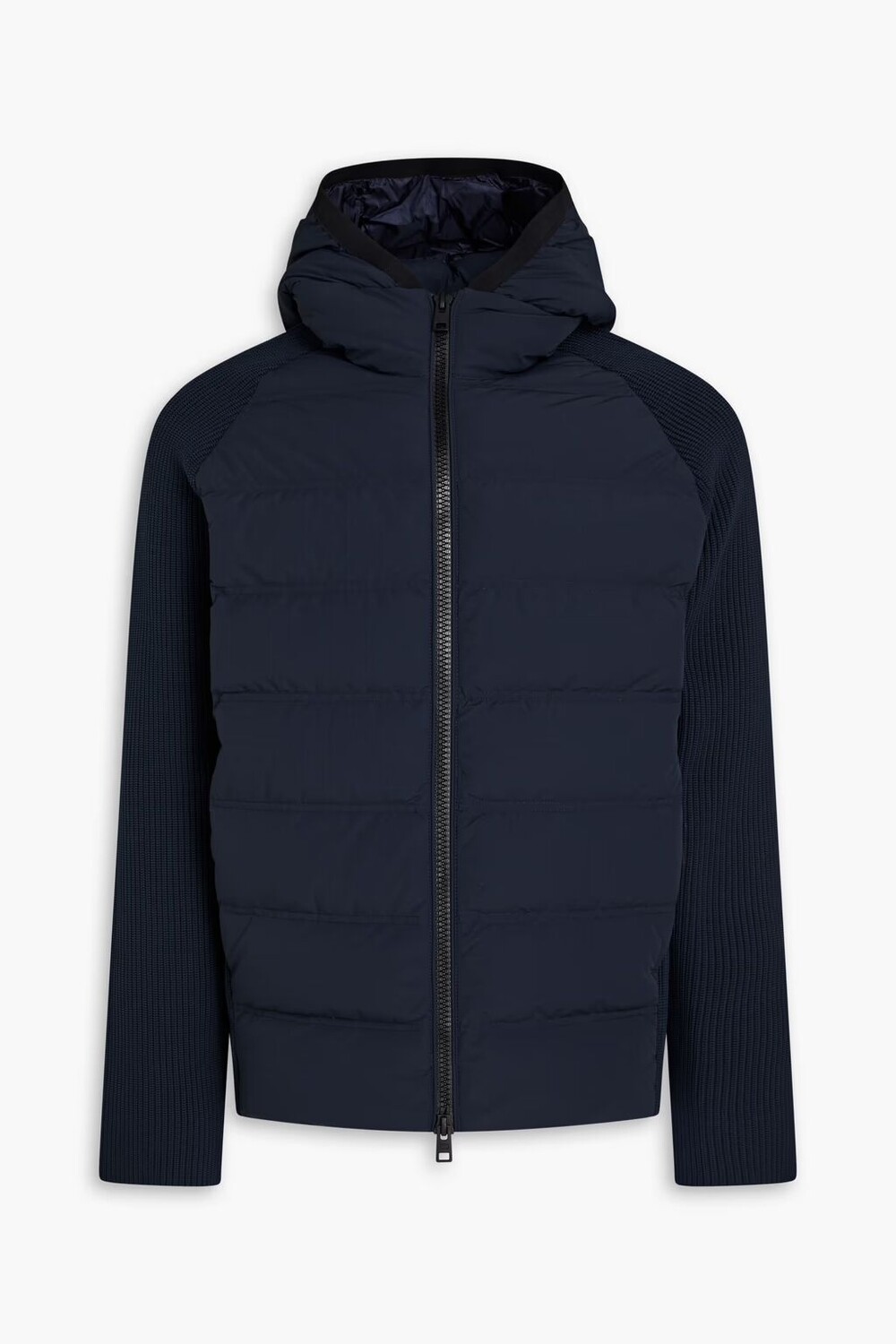 

Стеганый пуховик с капюшоном Woolrich, темно-синий