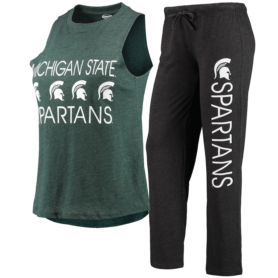 

Пижамный комплект Concepts Sport Michigan State Spartans, черный