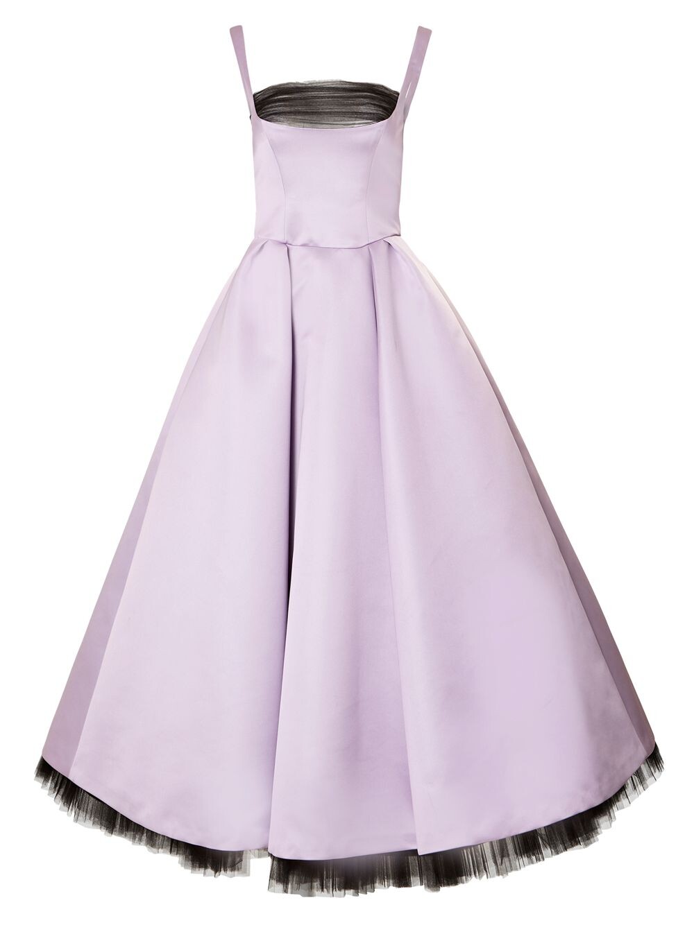 

Платье макси со вставками из тюля Carolina Herrera, сиреневый