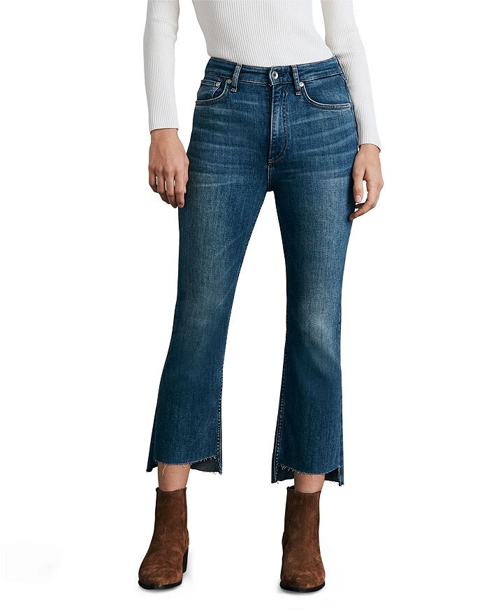 

Расклешенные джинсы до щиколотки Casey с высокой посадкой rag & bone