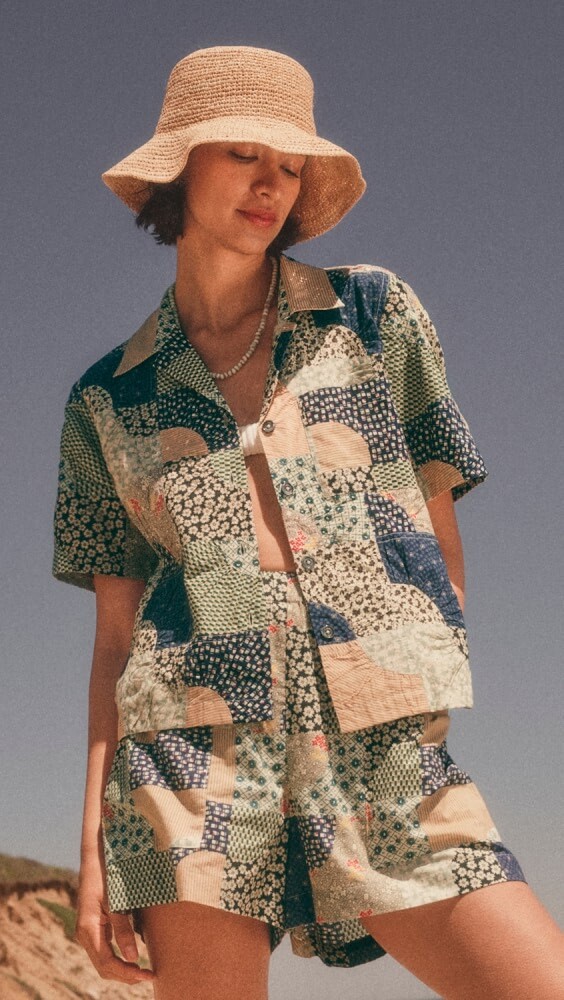 

Топ Sea Louie Patchwork Button Down, разноцветный