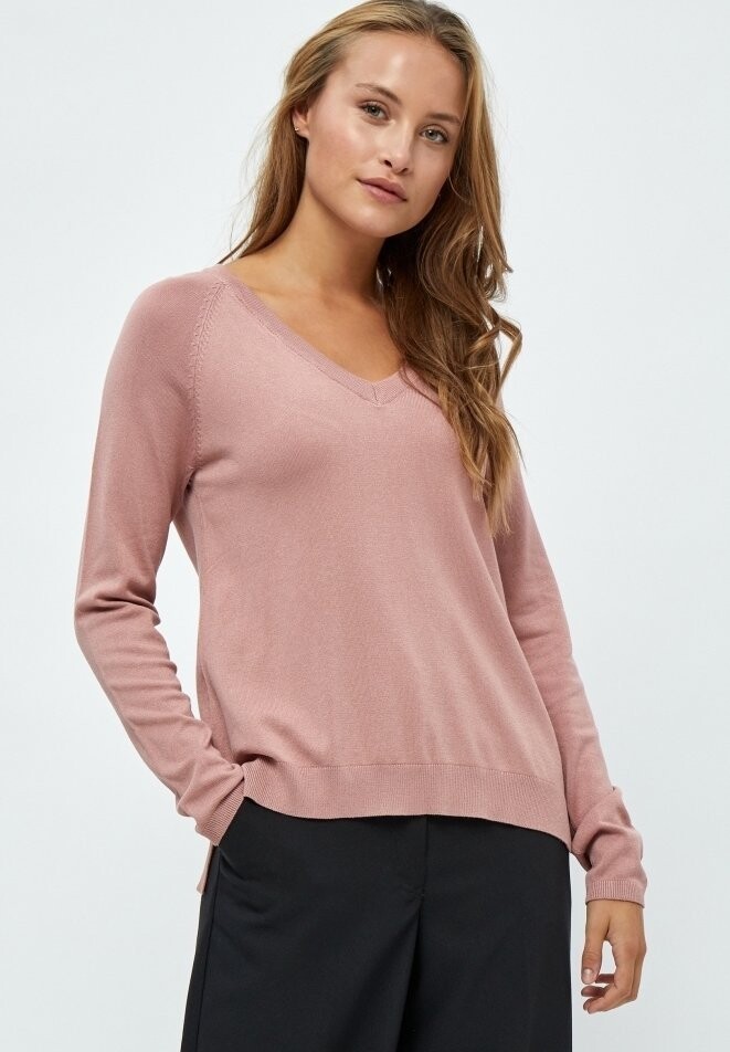 

Свитер PEPPERCORN Tana V-Neck, пепельно-розовый, Розовый;коричневый
