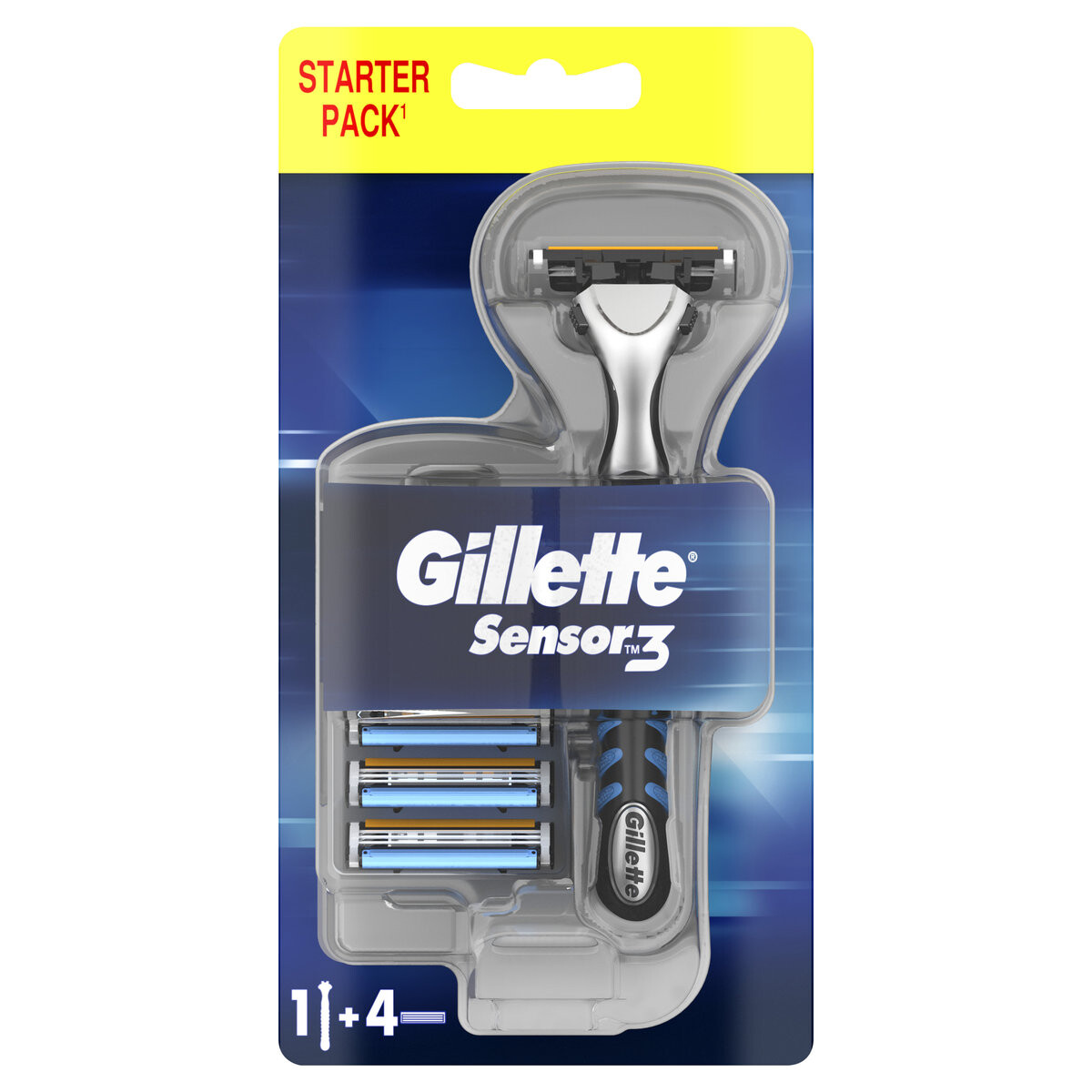

Ручка бритвы Gillette Sensor3 + сменные лезвия, 4 шт