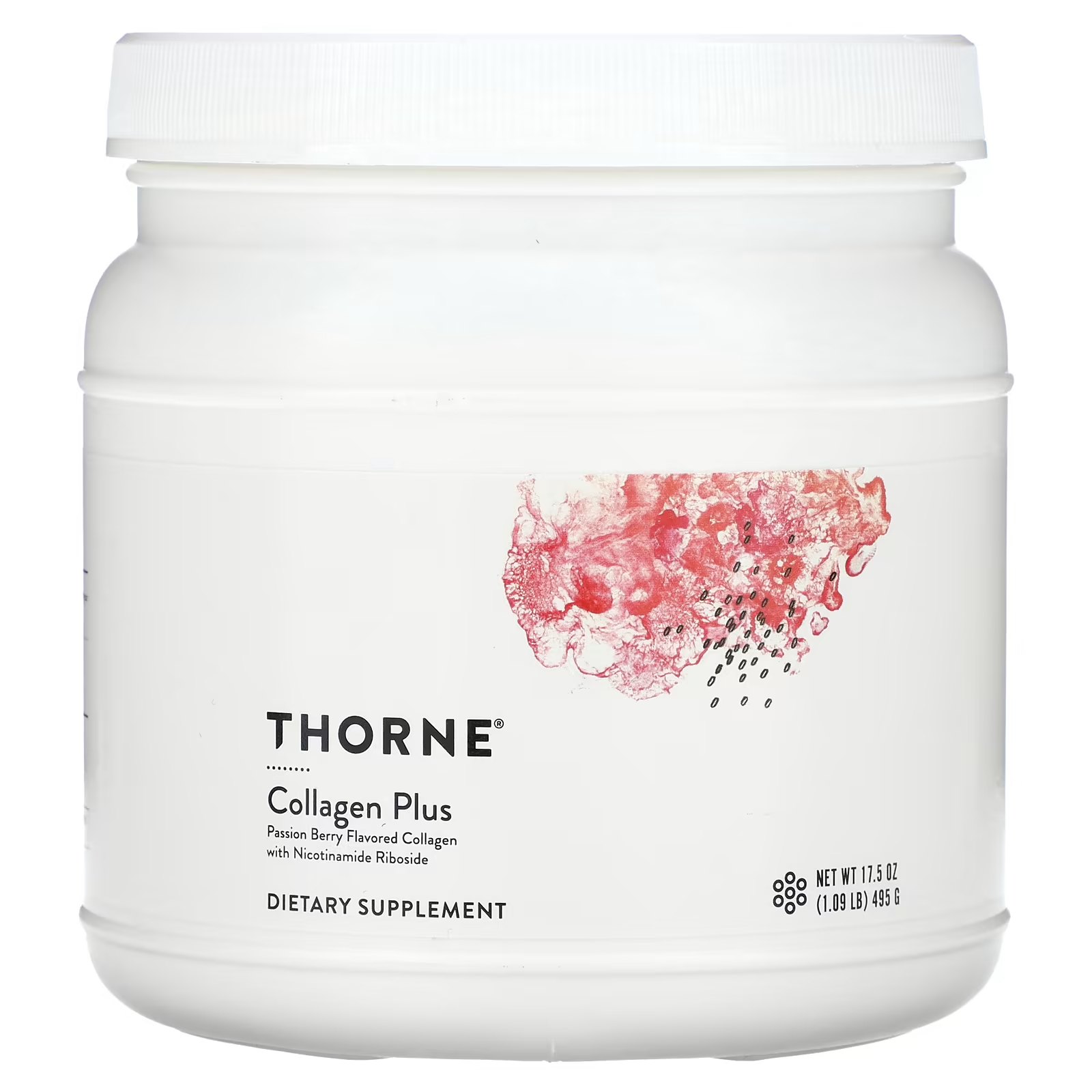 Пищевая добавка Thorne Collagen Plus Passion Berry, 495 г collagen plus добавка с коллагеном маракуйя thorne research 495 г