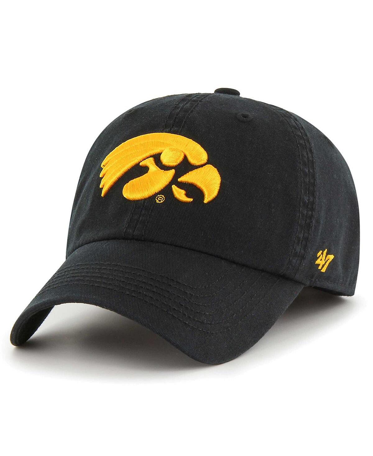Черная мужская приталенная шляпа Iowa Hawkeyes Franchise '47 Brand