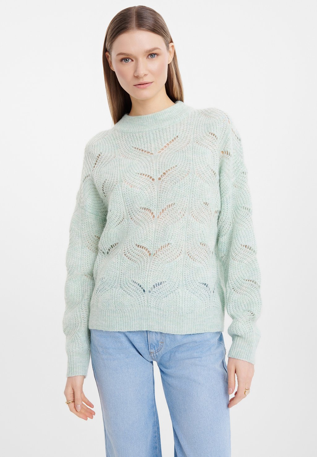 Вязаный свитер Greenpoint, цвет mint green цена и фото