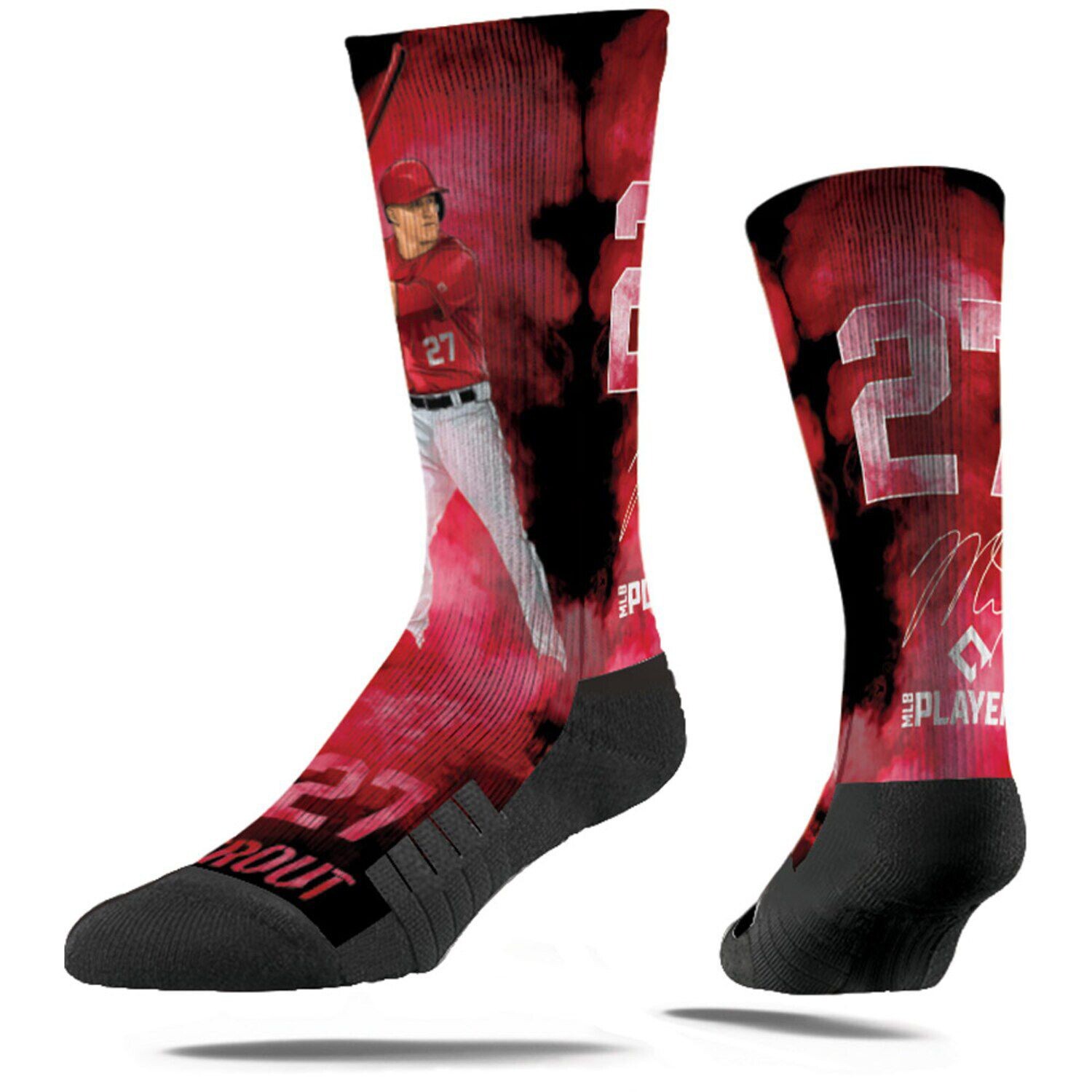 

Мужские носки Strideline Mike Trout Los Angeles Angels Hometown Hero Crew
