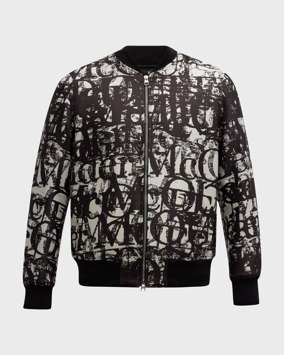 

Мужская куртка-бомбер с принтом Stamp Alexander McQueen