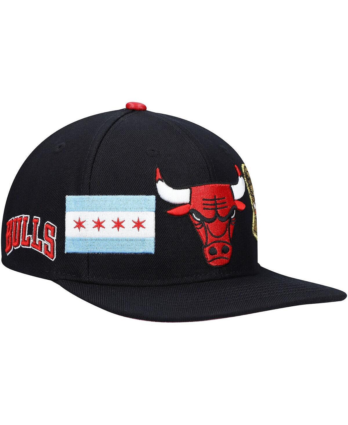 

Черная мужская кепка с двойным логотипом Chicago Bulls Snapback Pro Standard