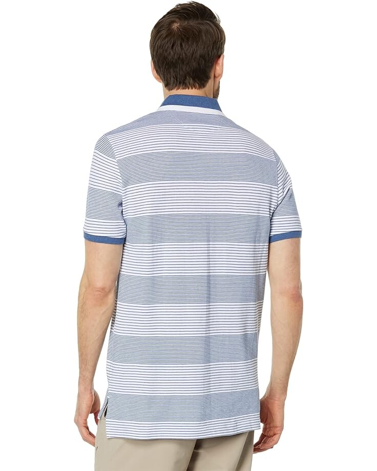 

Поло U.S. POLO ASSN. Yarn-Dye Stripe Pique Polo, цвет Summer Navy Heather