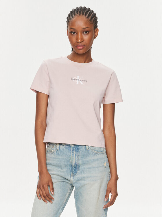 

Футболка узкого кроя Calvin Klein, розовый