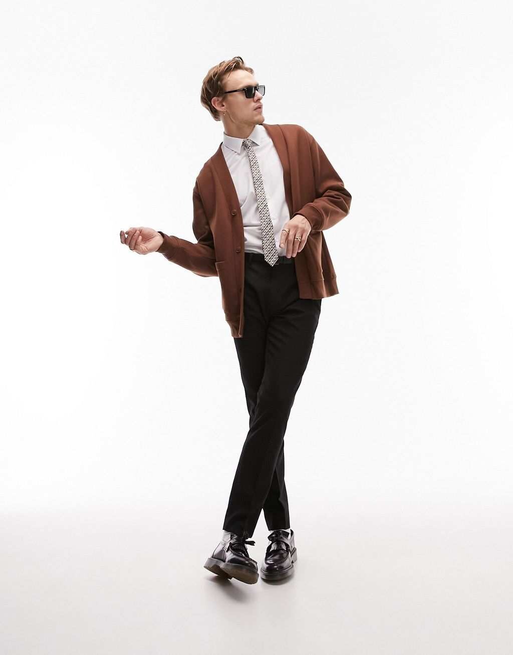 

Коричневый кардиган оверсайз Topman