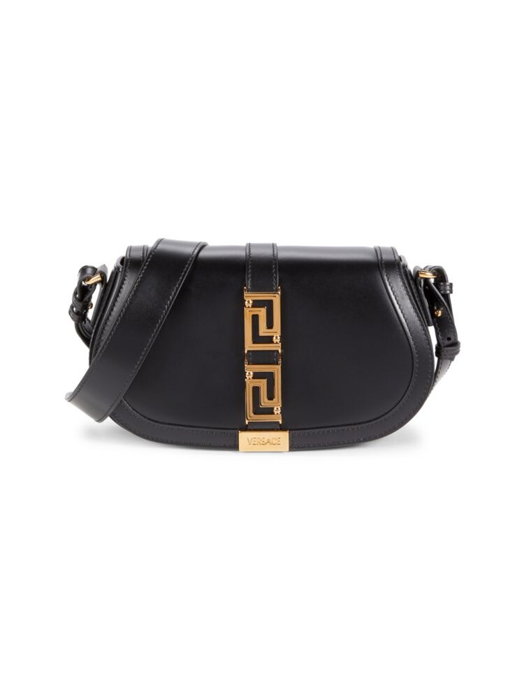 

Кожаная сумка через плечо La Greca Versace, цвет Black Gold