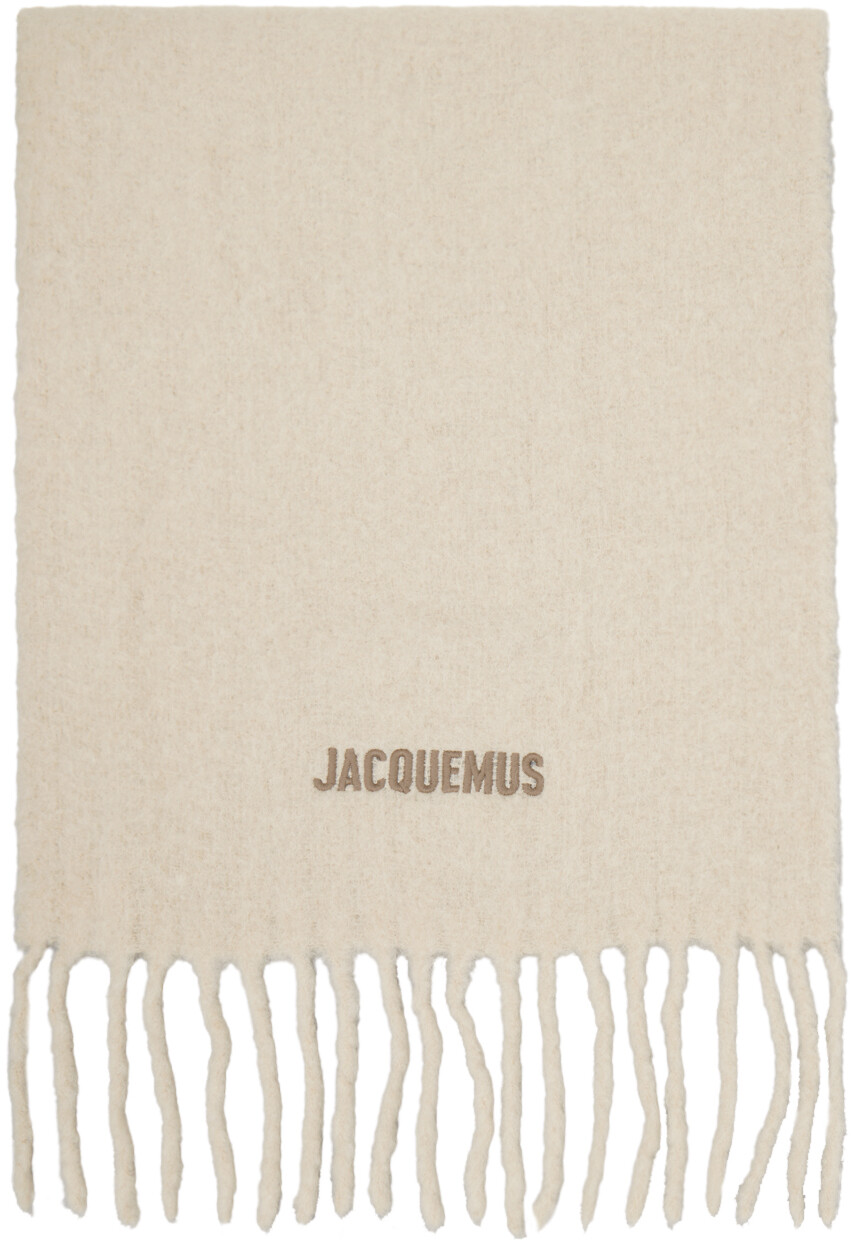 

Бежево-коричневый шарф Le Chouchou Lecharpe Moisson Multi Jacquemus