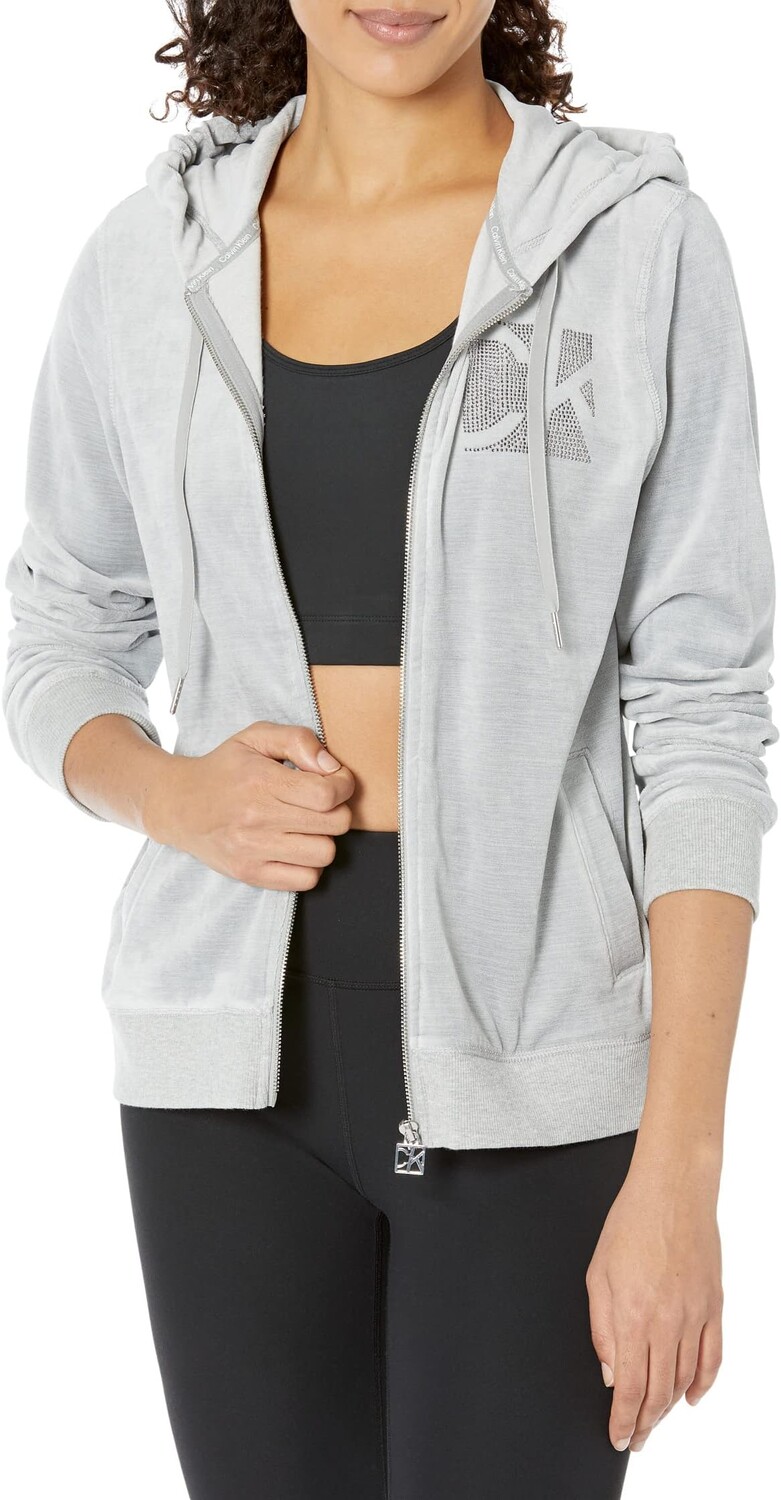 

Толстовка с логотипом из стразов Calvin Klein, цвет Heather Granite
