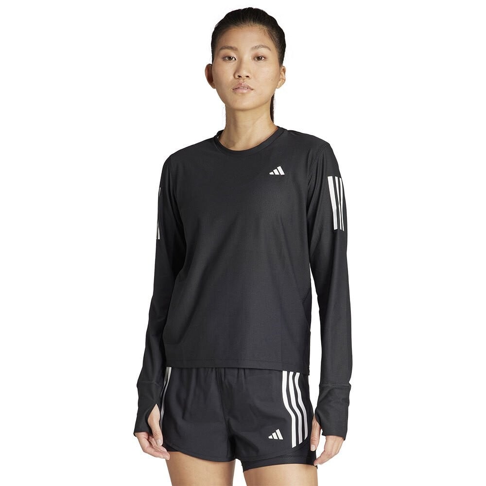 

Футболка с длинным рукавом adidas Own The Run Base, черный