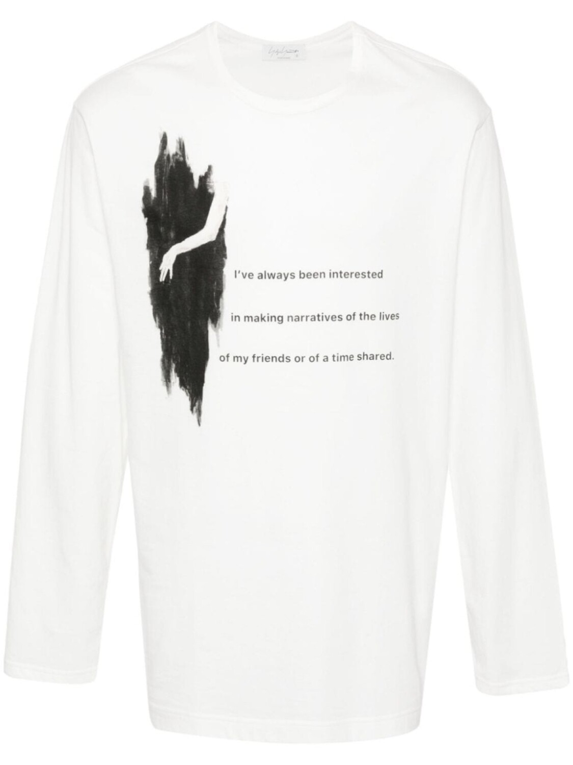 

Yohji Yamamoto футболка 30/1 с графичным принтом, белый