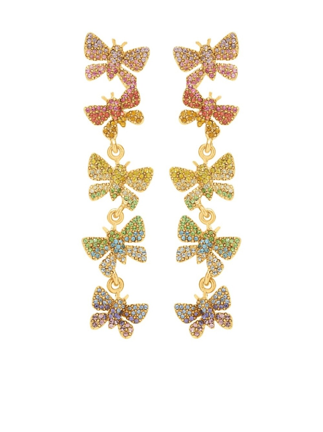 

Серьги Butterfly с кристаллами Oscar de la Renta, золотой