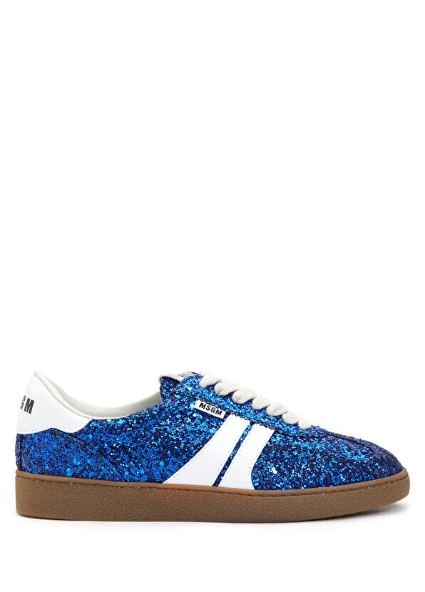 

Синие женские кроссовки с пайетками Msgm
